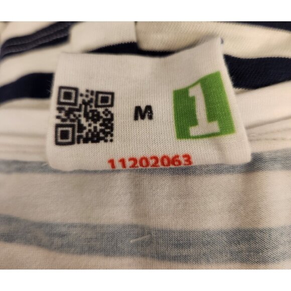 Batfrogs T-Shirt With Frog Batfrog On Bicycle Womens Medium England Striped EUC - Picture 8 of 10